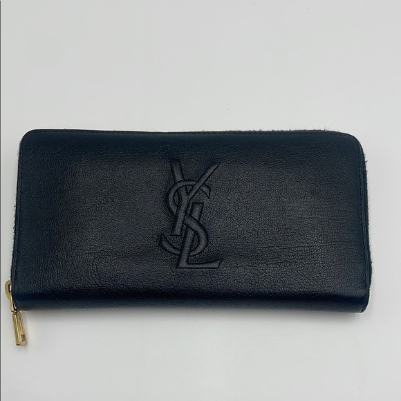 YSL EUC Black Leather Wallet - Picture 1 of 11
